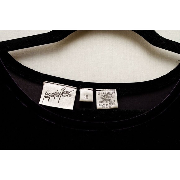 VTG Jacqueline Ferrar purple velvet dress velour long sleeve maxi goth witchy 18 - Picture 2 of 5